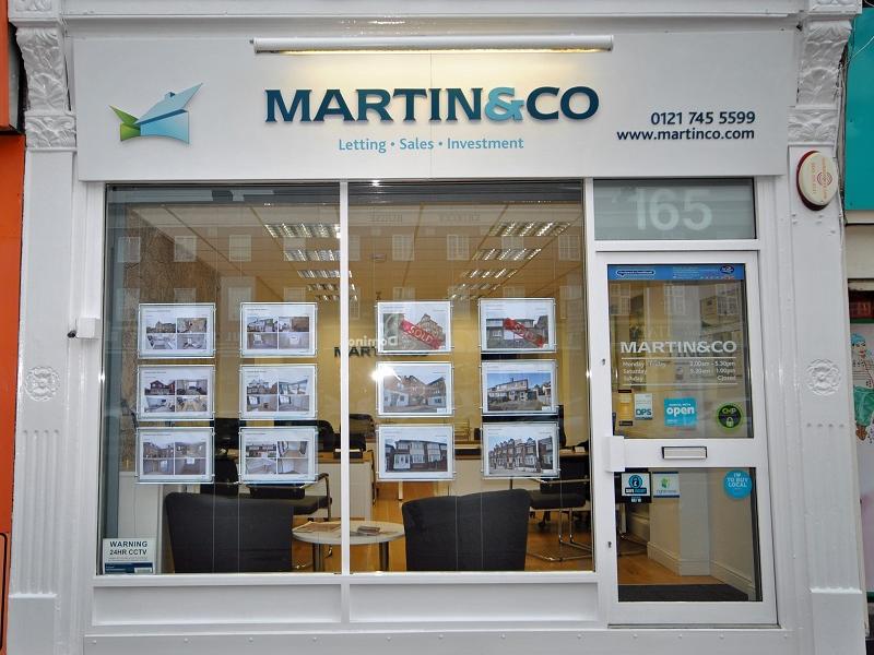 An exterior view of the Martin & Co estate agent office in Solihull