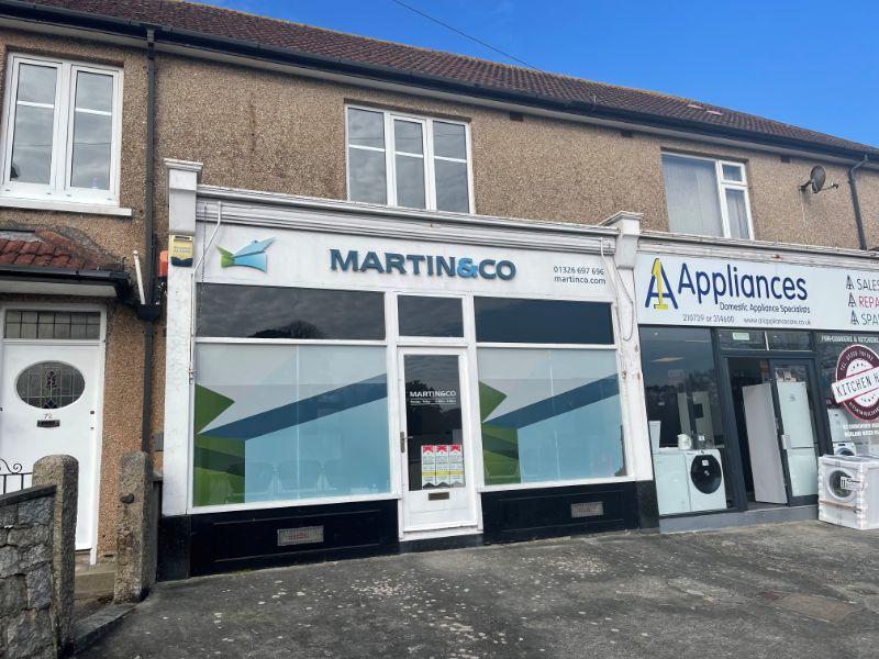 An exterior view of the Martin & Co estate agent office in Falmouth