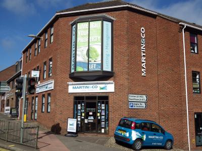 An exterior view of the Martin & Co estate agent office in Norwich