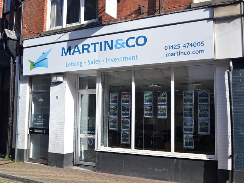 An exterior view of the Martin & Co estate agent office in Ringwood