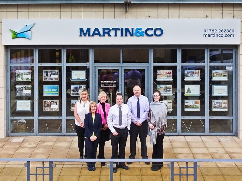 An exterior view of the Martin & Co estate agent office in Stoke on Trent