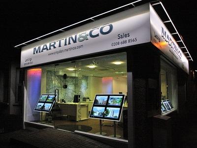 An exterior view of the Martin & Co estate agent office in Croydon