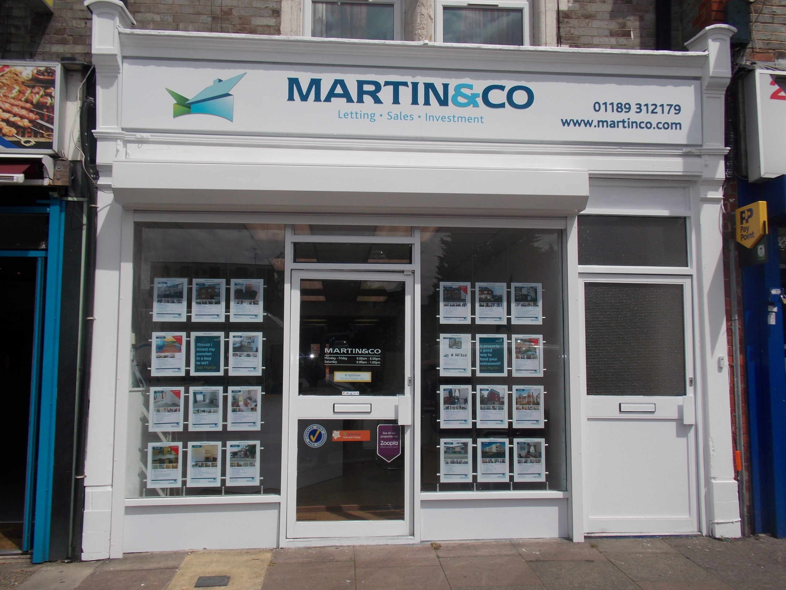 Front view of Martin & Co office in Reading.