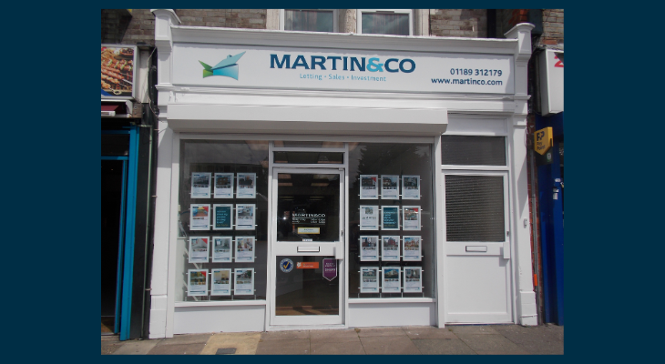 Front view of Martin & Co office in Reading.