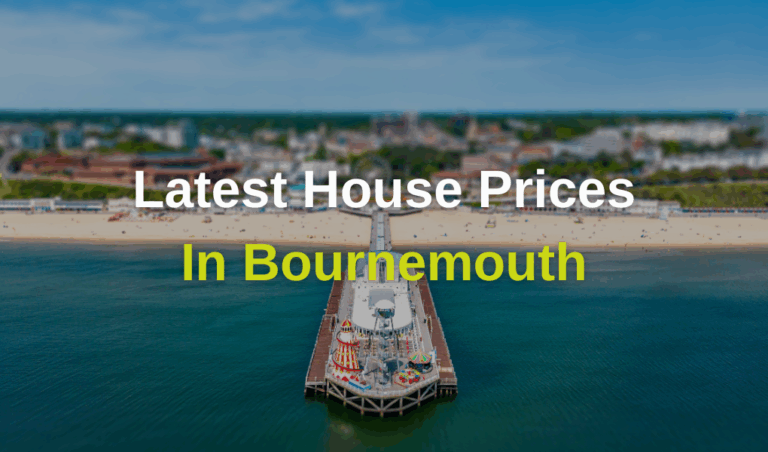Bournemouth seafront showing latest house prices update