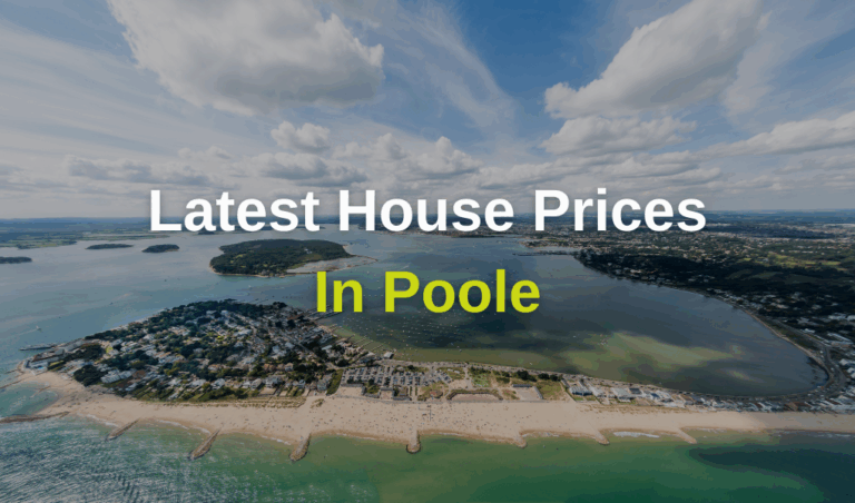 Aerial view of Poole Harbour and Sandbanks showcasing the coastal property market in Poole, Dorset.