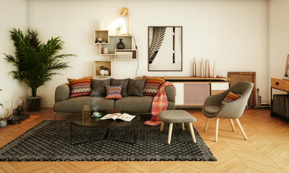 Well-maintained living room in a Cardiff rental property meeting Welsh compliance standards