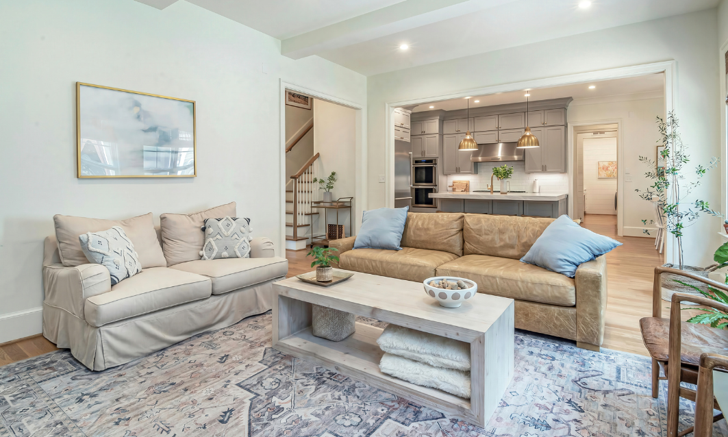 Stylish living room in a Woking family home highlighting demand for premium properties and rising house prices
