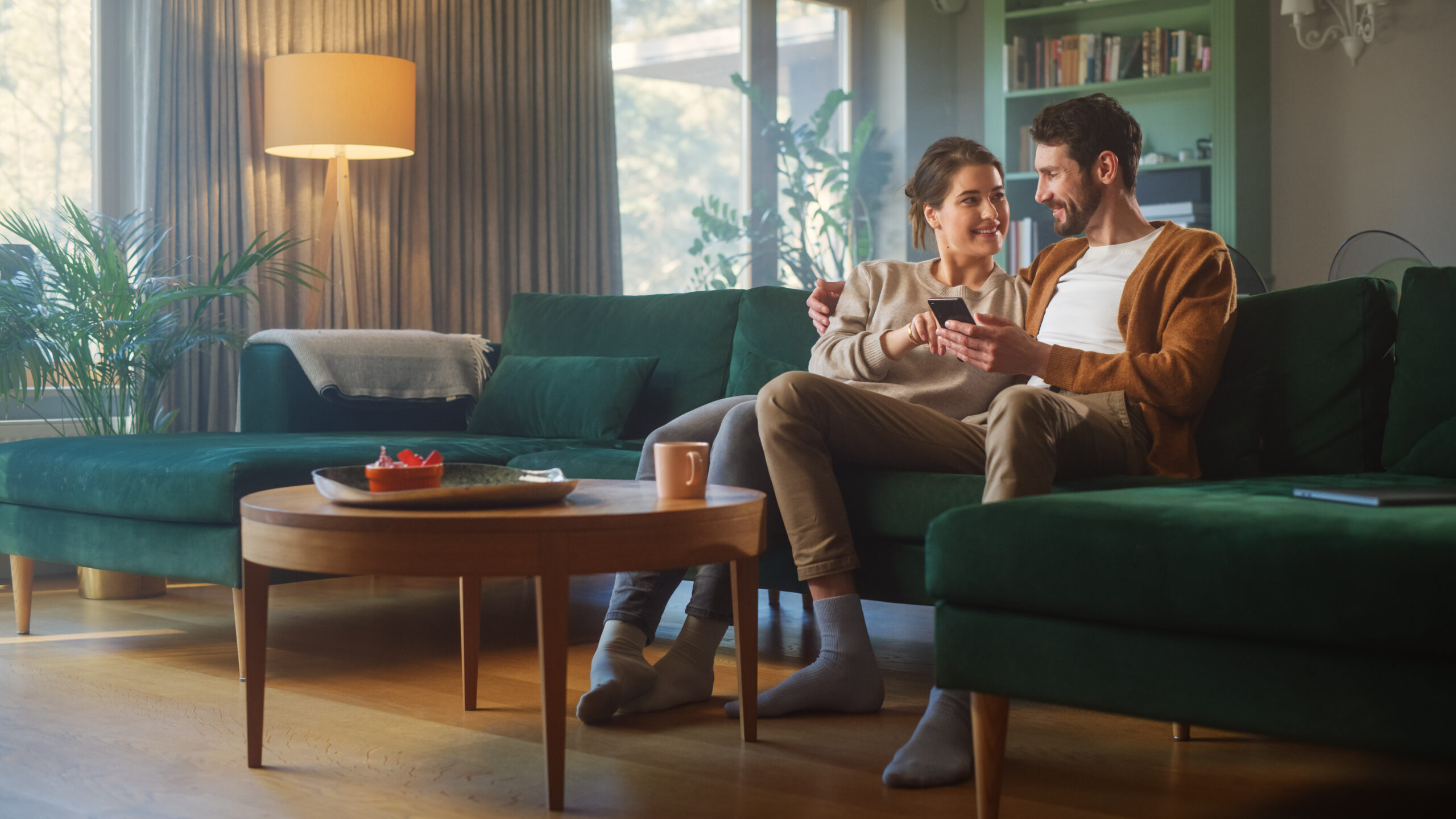 couple relaxing in modern living room in Old Moulsham CM2 Chelmsford