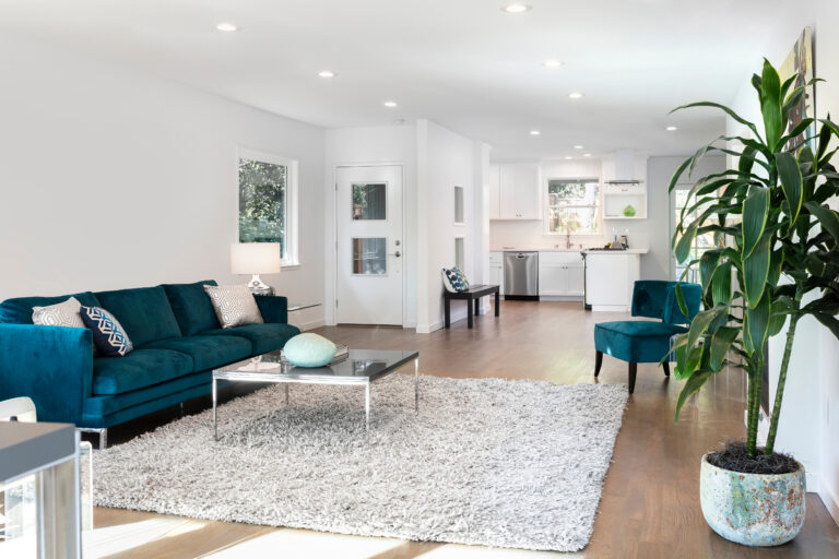 modern open plan living room in KA7 Ayr South home with bright interior
