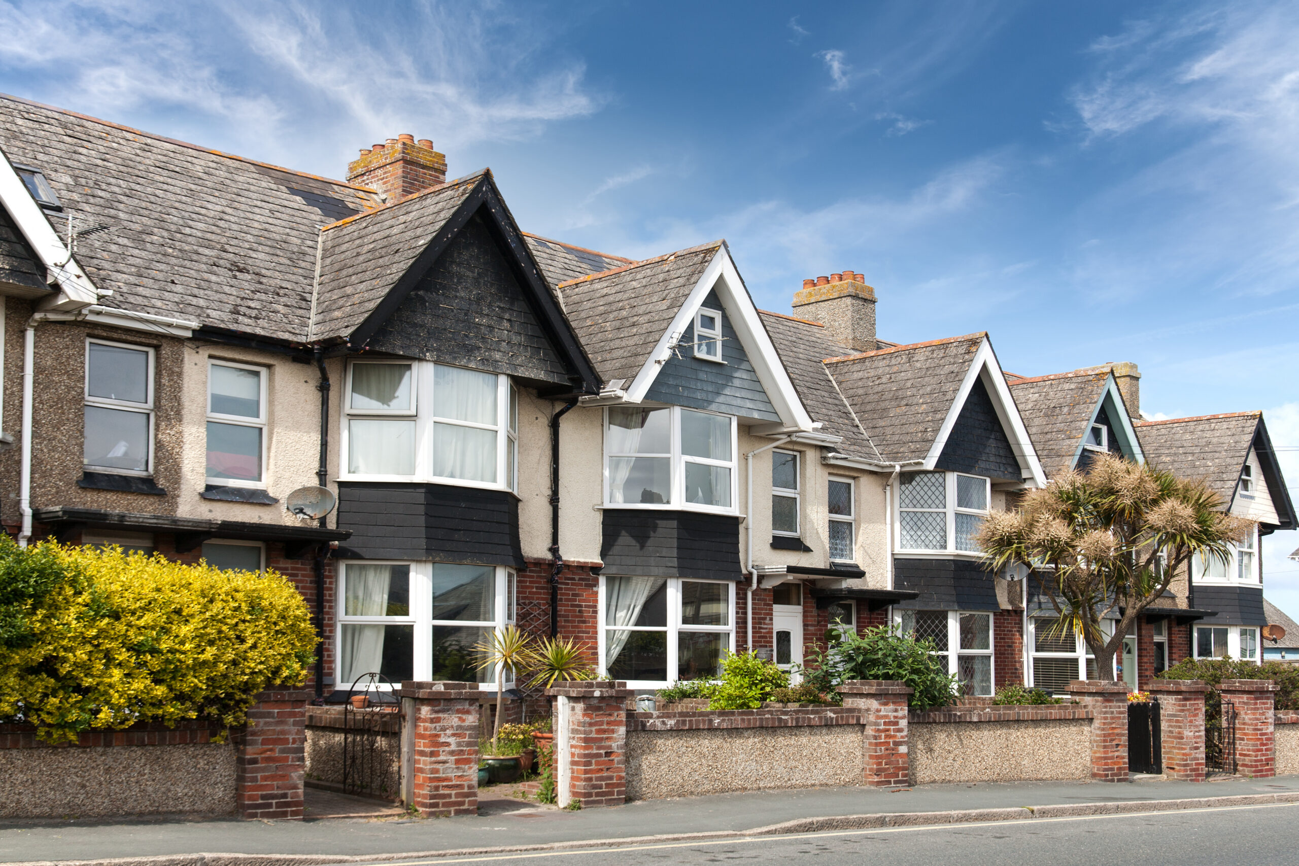 Row of residential houses in Chelmsford reflecting strong property sales and demand