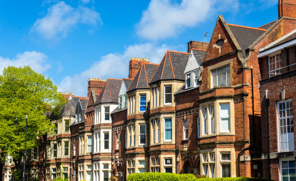 Traditional residential homes in Cardiff near the Cardiff Crossrail regeneration areas
