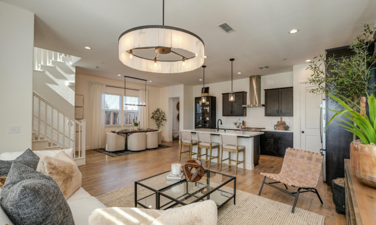 Stylish open-plan apartment interior in Ocean Village, Southampton, showcasing modern waterfront living and contemporary property opportunities in SO14.