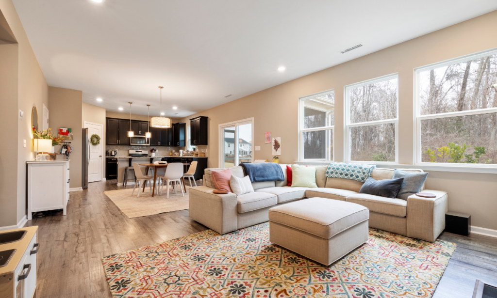 Modern open-plan living room representing rental property compliance and lettings guidance for Uckfield landlords.