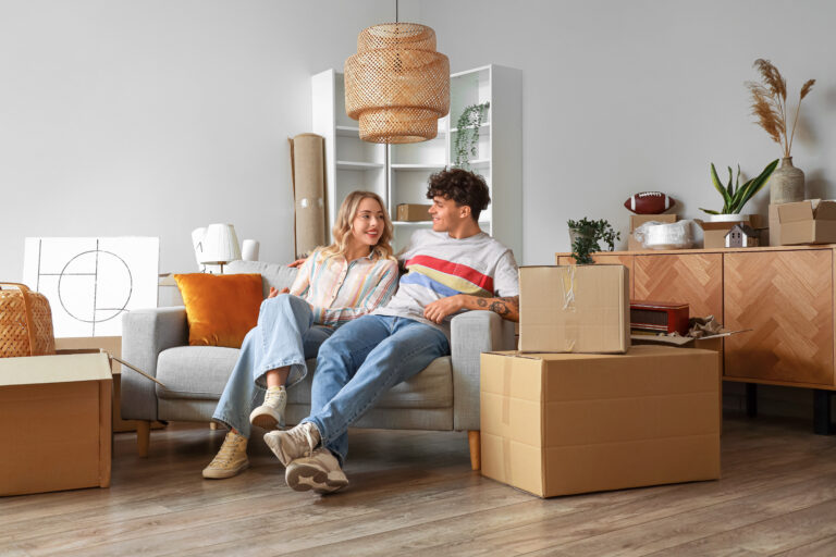 Young couple moving into a home in Chelmer Village CM2