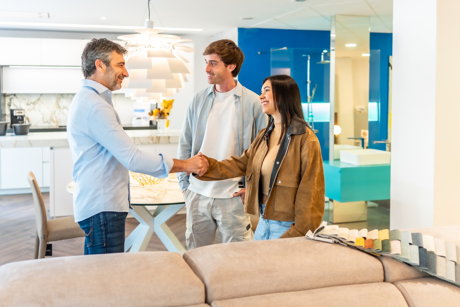 First-time buyers viewing a home in Aberdeen